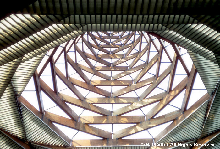 Interior of wooden roof Interior of wooden roof