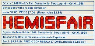 HemisFair ticket (temporary) HemisFair ticket (temporary)