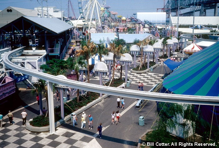 Colorful checkerboard walkways