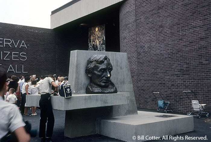 Good luck from rubbing Lincoln's nose