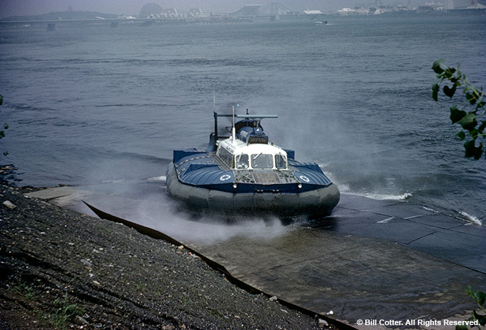 Hovercraft approaching land