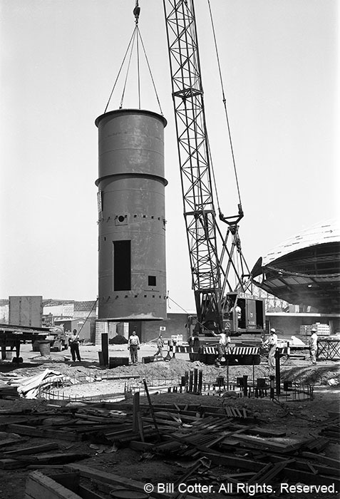 Crane lowering section