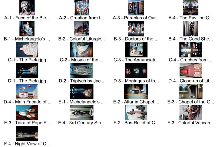 Vatican Pavilion Contact Sheet