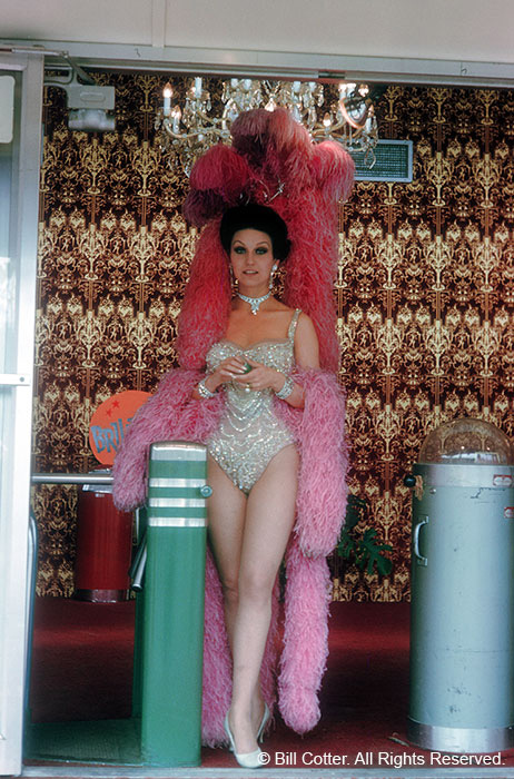Showgirl at entrance Showgirl at entrance