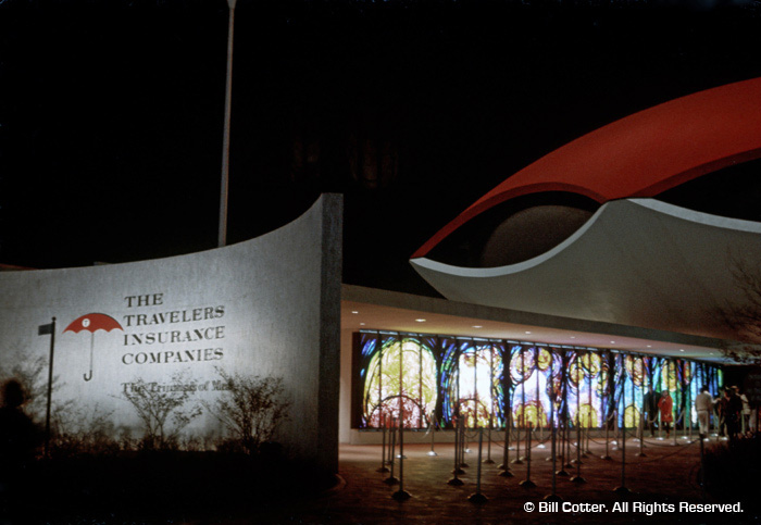 Entrance at night