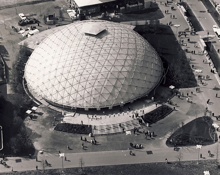 Aerial view of World's Fair Pavilion